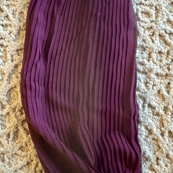 Ann Taylor Women's Burgundy Pleated-Sleeve Blouse - Picture 5 of 5